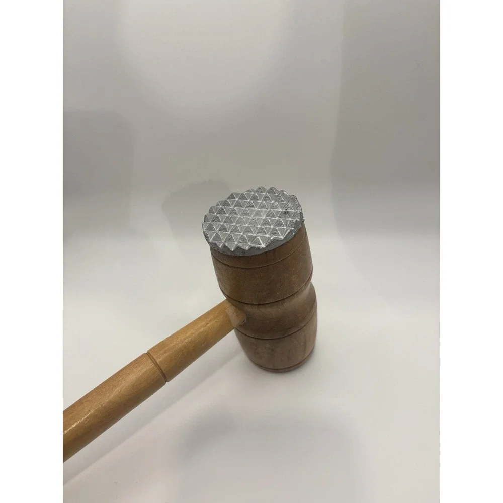 Primitive Vintage Wood Meat Mallet Hammer Steak Tenderizer Farmhouse 12